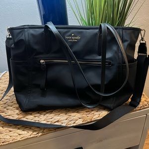 Kate spade black computer bag/diaper bag